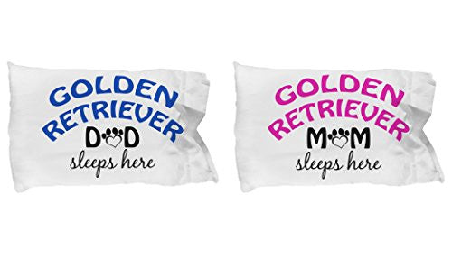 Golden Retriever Mom and Dad Pillow Cases