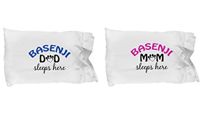 Basenji Mom and Dad Pillow Cases