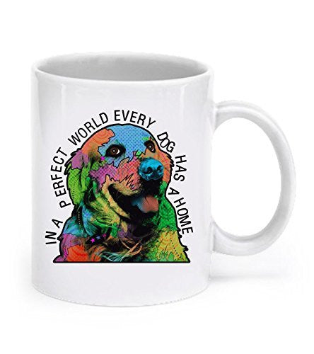 Golden Retriever Mug - Golden Retriever Gifts - Golden Retriever Mug, In a Perfect World - Golden Retrievers