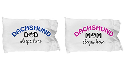 Dachshund Mom and Dad Pillow Cases