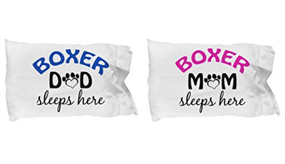 Boxer Mom and Dad Pillow Cases