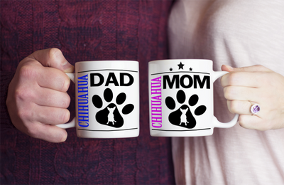 Chihuahua Couple Mug Set (2 mugs) - Dogs Make Me Happy - 1