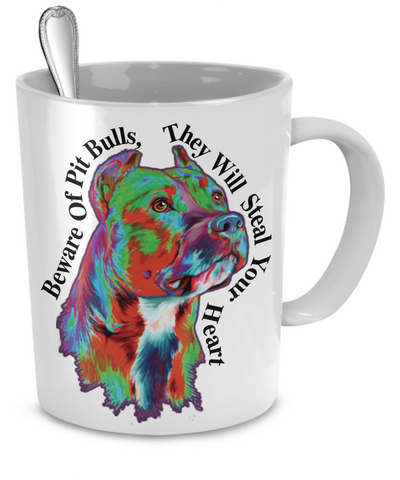 Pit Bulls Mug - Dogs Make Me Happy - 2