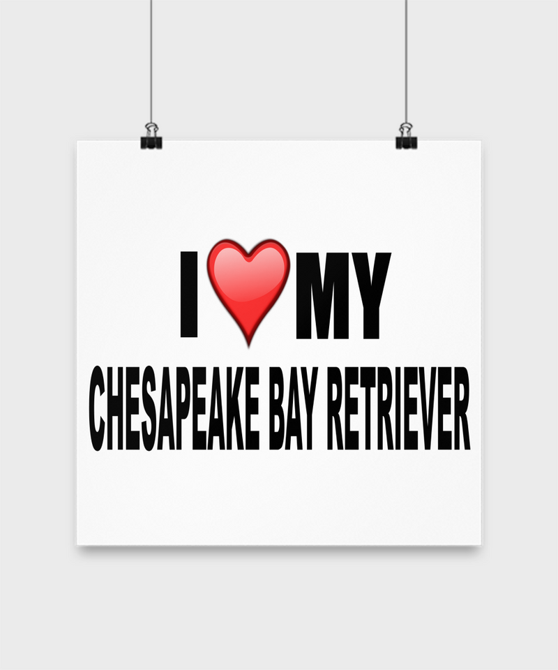 I Love My Chesapeake Bay Retriever - Poster - Dogs Make Me Happy - 2