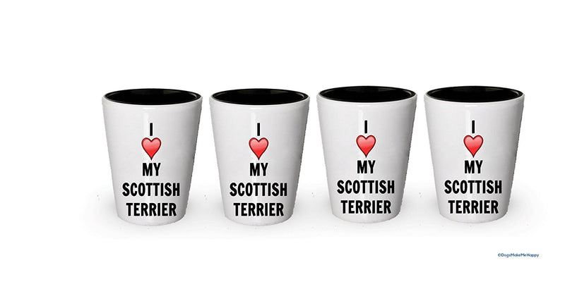 I love my Scottish Terrier Shot Glass - Scottish Terrier Lover gifts (2)