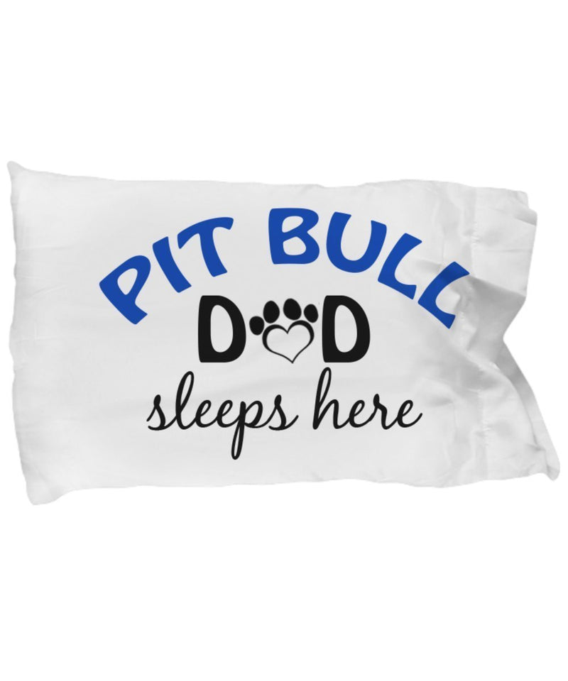 DogsMakeMeHappy Pit Bull Mom and Dad Pillowcases (Mom)