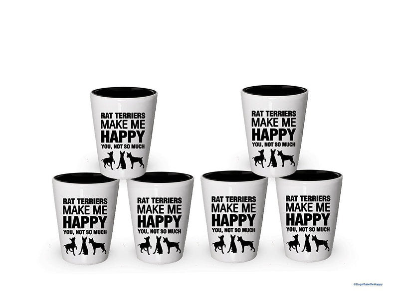 Rat Terriers Make Me Happy- Funny Shot Glasses (1)