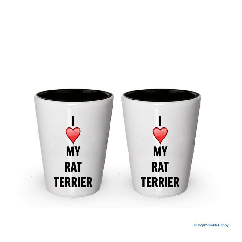 I love my Rat Terrier Shot Glass - Rat Terrier Lover gifts (4)