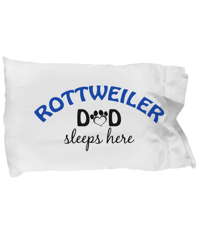 DogsMakeMeHappy Rottweiler Mom and Dad Pillowcases (Couple)