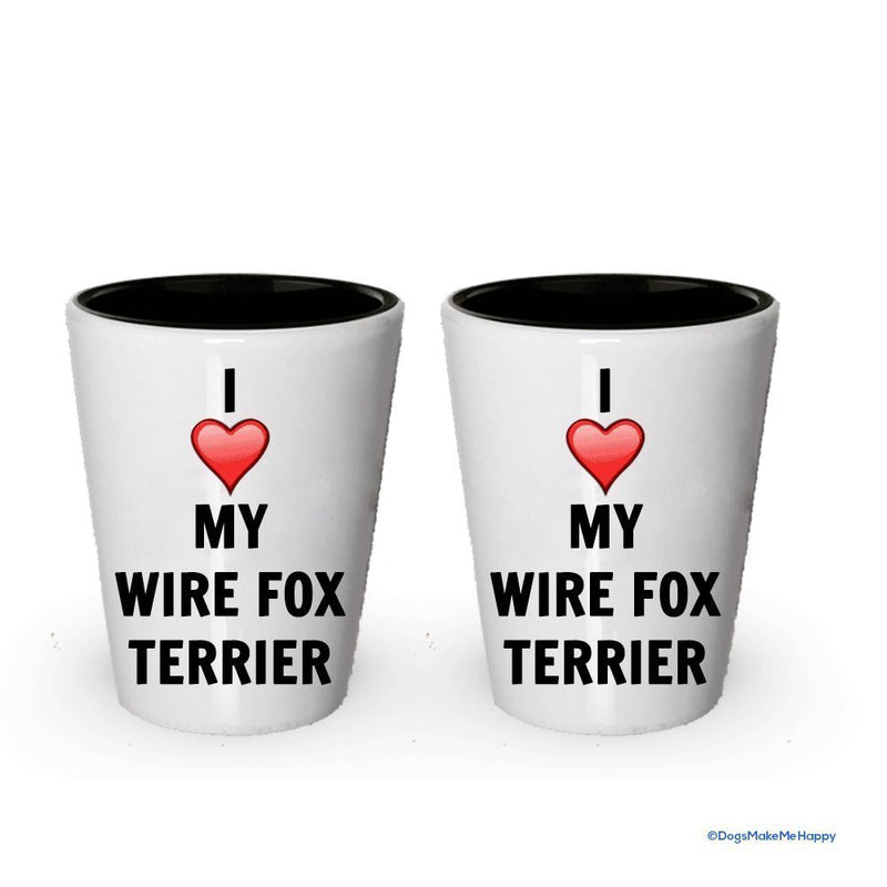 I love my Wire Fox Terrier Shot Glass - Wire Fox Terrier Lover gifts (4)